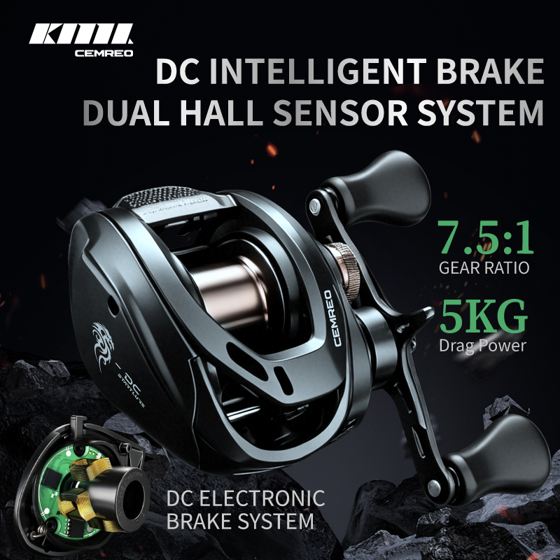 Spincast Reel - CEMREO Reel Pancing Baitcasting DC dengan